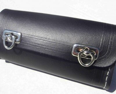 Saddle Bag for Tools, Genuine Leather, black