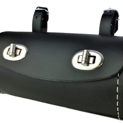 Saddle Bag in Barrel Shape, black