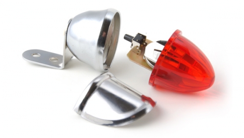 Tail Light Baby Bee, chrome, LED red 2 Zadné mini LED svetlo včela 4 2